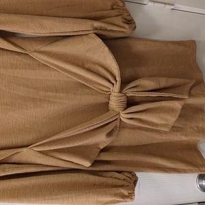 NWT, NBW Tan long sleeve dress